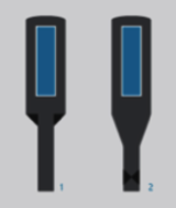 The graphic shows the welded connection between lead lined copper bar and anode sheet in two versions